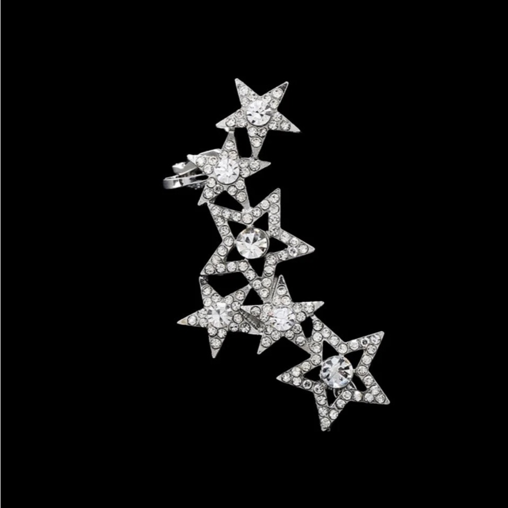 Full Crystal Star Ear Cuff Special Design Zinc Alloy Rhinestones Jewelry
